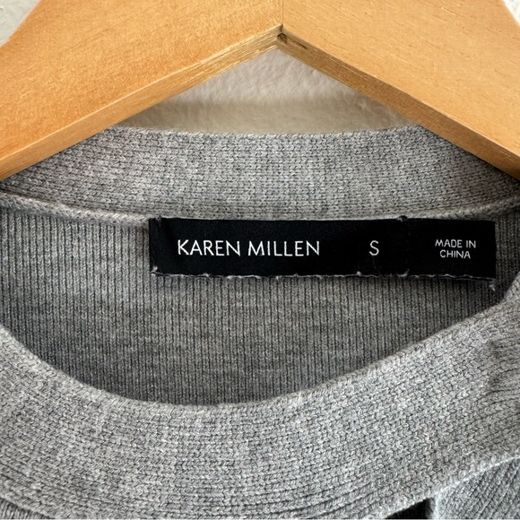 Karen Millen Gray Asymmetrical Zip Sweater size Small - Picture 5 of 6